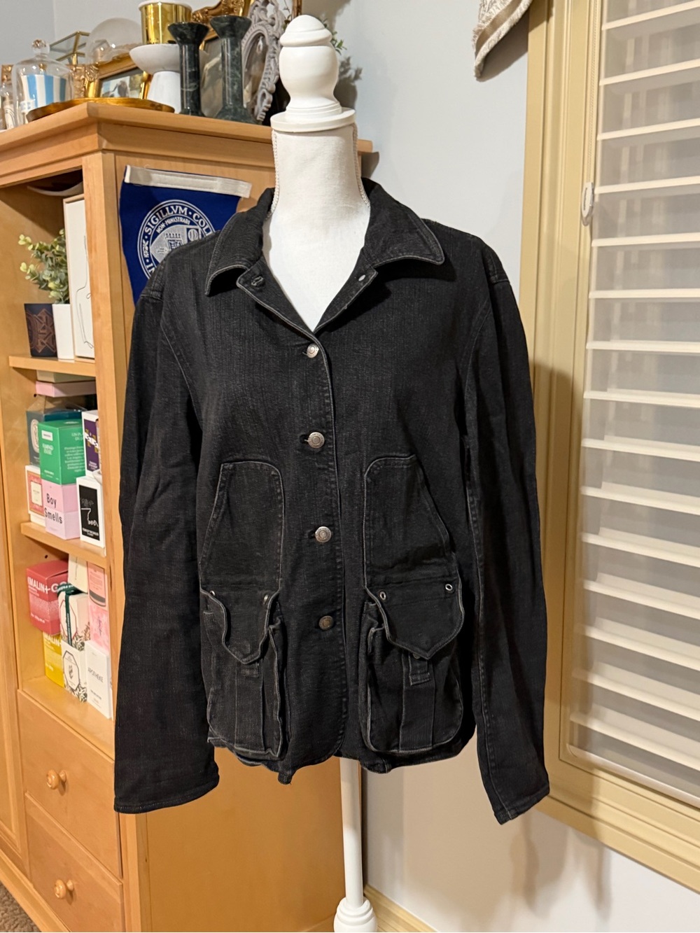 Ralph Lauren Women’s Black Utility Jacket Size Large
